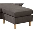Poundex Furniture Fabric Reversible Sofa Sectional Set in Tan Brown Color