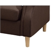 Poundex Furniture Fabric Reversible Sectional Sofa Set in Espresso Color