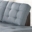 Poundex 3 Piece Fabric Sectional Sofa Set with Ottoman in Gray Color