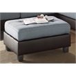 Poundex 3 Piece Fabric Sectional Sofa Set with Ottoman in Gray Color