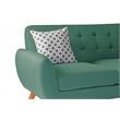 Poundex Furniture 2 Piece Fabric Sectional Sofa Set in Laguna Blue Color