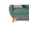 Poundex Furniture 2 Piece Fabric Sectional Sofa Set in Laguna Blue Color