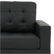 Poundex Furniture 2 Piece Faux Leather Sofa and Loveseat Set in Black Color