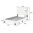 Poundex Furniture Twin Faux Leather Bed Frame with Slats in Brown