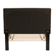 Poundex Furniture Twin Faux Leather Bed Frame with Slats in Brown