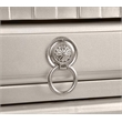 Poundex Furniture Wood Vanity Set with Mirror and Stool Silver Color