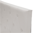 Poundex Furniture Twin Upholstered Bed Frame with Slats in White Faux Leather