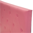 Poundex Furniture Twin Upholstered Bed Frame with Slats in Pink Faux Leather