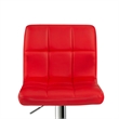 Poundex Adjustable Height & Swivel Barstool in Red Faux Leather (Set of 2)
