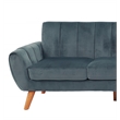 Poundex 2-Piece Upholstered Velvet Sectional Sofa in Dark Gray