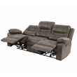 Poundex  Furniture  Breathable  Leatherette  Sofa  in  Slate Blue