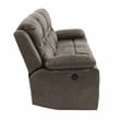 Poundex  Furniture  Breathable  Leatherette  Sofa  in  Slate Blue