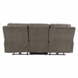 Poundex  Furniture  Breathable  Leatherette  Sofa  in  Slate Blue