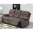 Poundex  Furniture  Breathable  Leatherette  Sofa  in  Slate Blue