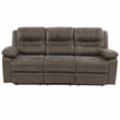 Poundex  Furniture  Breathable  Leatherette  Sofa  in  Slate Blue