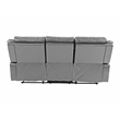 Poundex  Furniture  Gel  Leatherette  Sofa  Recliner  in  Gray