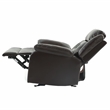 Poundex Furniture Gel Leatherette Power Recliner in Dark Brown