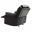 Poundex Furniture Gel Leatherette Power Recliner in Dark Brown