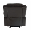 Poundex Furniture Gel Leatherette Power Recliner in Dark Brown
