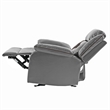 Poundex Furniture Single Gel Leatherette Power Recliner in Gray