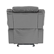 Poundex Furniture Single Gel Leatherette Power Recliner in Gray