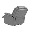 Poundex Furniture Single Gel Leatherette Power Recliner in Gray