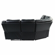 Poundex Furniture Multi Seater Bonded Leather Motion Sectional in Black