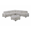 Poundex 6-Pcs XL Beige Corduroy Modular Set with Foam Cushions