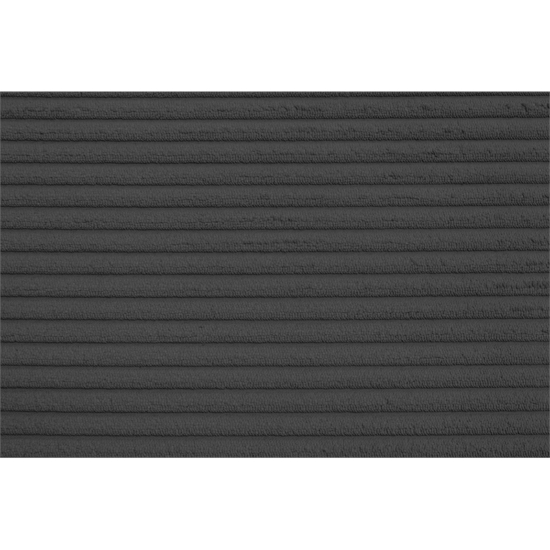 Poundex 4-Pcs Dark Gray Corduroy Fabric Modular Foam Sectional Set