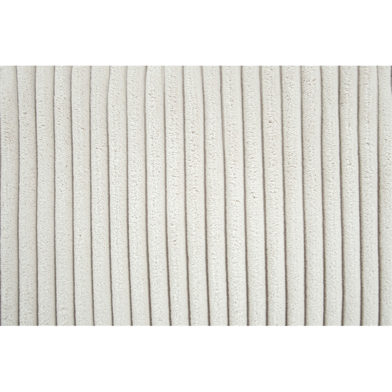 Poundex Ivory Corduroy Sofa Loveseat Set with Foam Cushions
