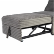 Poundex Foam Upholstered Wide Welt Convertible Chair in Smoke Corduroy