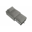 Poundex Foam Upholstered Wide Welt Convertible Chair in Smoke Corduroy