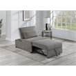 Poundex Foam Upholstered Wide Welt Convertible Chair in Smoke Corduroy