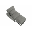 Poundex Foam Upholstered Wide Welt Convertible Chair in Smoke Corduroy
