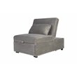 Poundex Foam Upholstered Wide Welt Convertible Chair in Smoke Corduroy