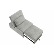 Poundex Upholstered Foam Corduroy Convertible Chair with Wide Welt in Ash