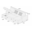 Poundex 3-Piece Convertible Sectional with Foam Cushions in Ash