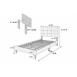 Poundex Channel Tufted Adjustable Twin Bed Frame in Pink Fabric