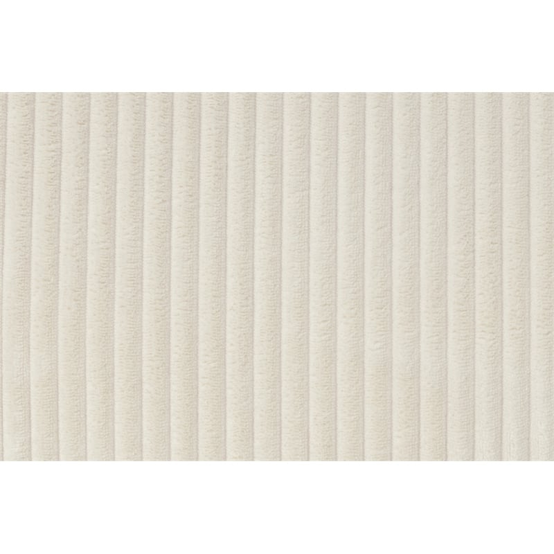 Poundex Convertible Corduroy Sofa in Ivory with Foam Cushions