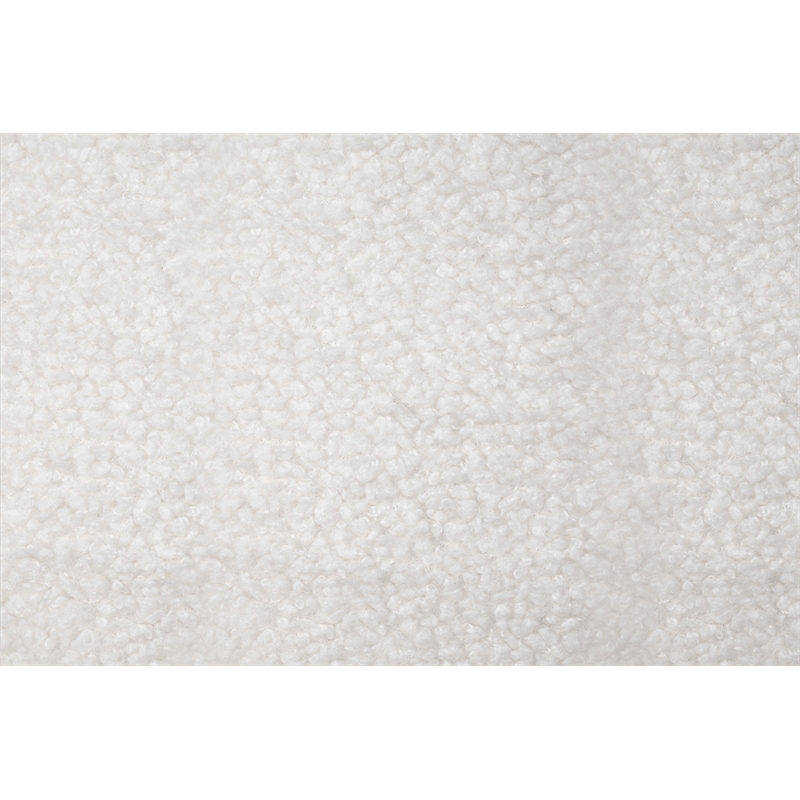 Poundex Upholstered Sherpa Wool Fabric Convertible Chair in White Color