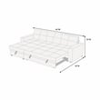 Poundex Reversible Convertible Sectional Fabric Upholstered in Gray