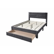 Poundex Queen Foam Platform Bed with Underbed Storage in Charcoal