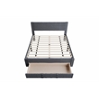 Poundex Queen Foam Platform Bed with Underbed Storage in Charcoal