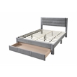 Poundex Queen Foam Platform Bed with Underbed Storage in Gray