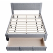 Poundex Queen Foam Platform Bed with Underbed Storage in Gray