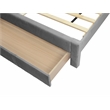 Poundex Queen Charcoal Foam Platform Bed Featuring Underbed Storage