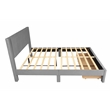 Poundex Queen Charcoal Foam Platform Bed Featuring Underbed Storage