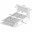 Poundex Queen Charcoal Foam Platform Bed Featuring Underbed Storage