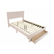 Poundex Queen Pink Foam Platform Bed Featuring Underbed Storage