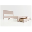 Poundex Queen Pink Foam Platform Bed Featuring Underbed Storage